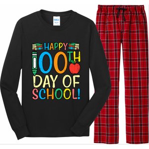 Happy 100th Day Of School 100 Days Smarter Teacher Students Great Gift Long Sleeve Pajama Set