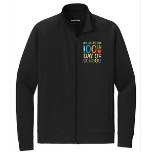 Happy 100th Day Of School 100 Days Smarter Teacher Students Great Gift Stretch Full-Zip Cadet Jacket