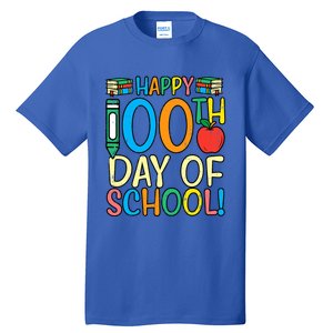 Happy 100th Day Of School 100 Days Smarter Teacher Students Great Gift Tall T-Shirt