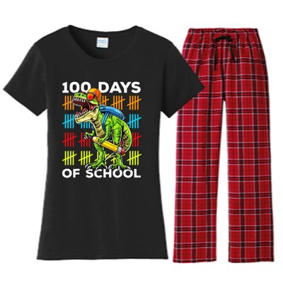 Happy 100th Day Of School Teachers 100 Days Women's Flannel Pajama Set