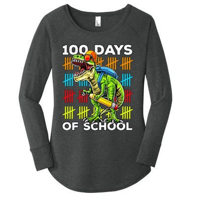 Happy 100th Day Of School Teachers 100 Days Women's Perfect Tri Tunic Long Sleeve Shirt