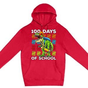 Happy 100th Day Of School Teachers 100 Days Premium Pullover Hoodie