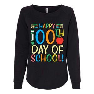 Happy 100th Day Of School 100 Days Smarter Teacher Students Gift Womens California Wash Sweatshirt