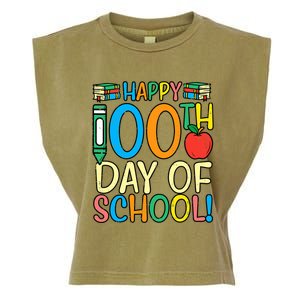 Happy 100th Day Of School 100 Days Smarter Teacher Students Gift Garment-Dyed Women's Muscle Tee