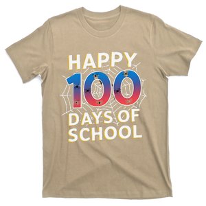 Happy 100 Days Of School Spider Web Fun T-Shirt