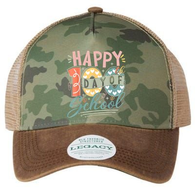 Happy 100th Day Of School 100 Days Of School Teacher Student Legacy Tie Dye Trucker Hat