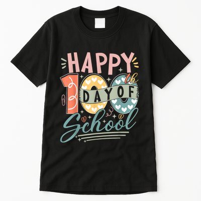 Happy 100th Day Of School 100 Days Of School Teacher Student Tall T-Shirt