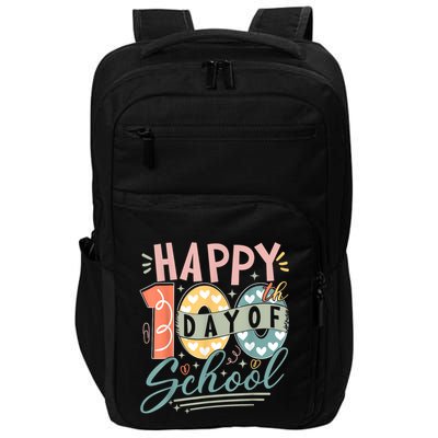 Happy 100th Day Of School 100 Days Of School Teacher Student Impact Tech Backpack