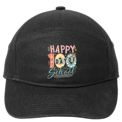 Happy 100th Day Of School 100 Days Of School Teacher Student 7-Panel Snapback Hat