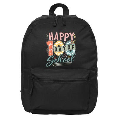 Happy 100th Day Of School 100 Days Of School Teacher Student 16 in Basic Backpack