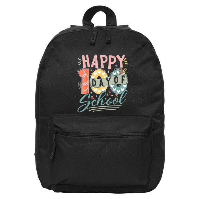 Happy 100th Day Of School 100 Days Of School Teacher Student 16 in Basic Backpack