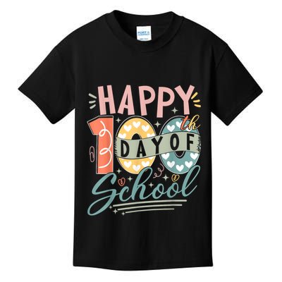 Happy 100th Day Of School 100 Days Of School Teacher Student Kids T-Shirt