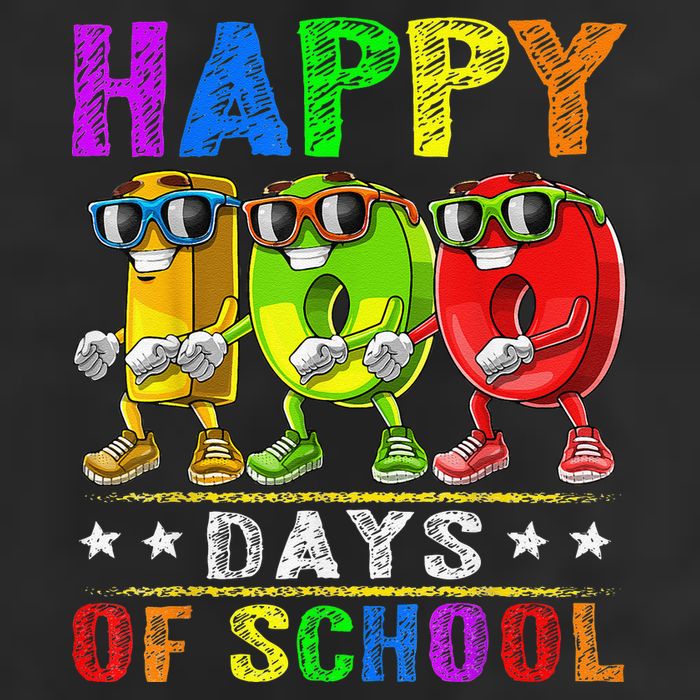 Happy 100 Days of School Flossing 100th Day School Cool Comfort Performance Bucket Hat