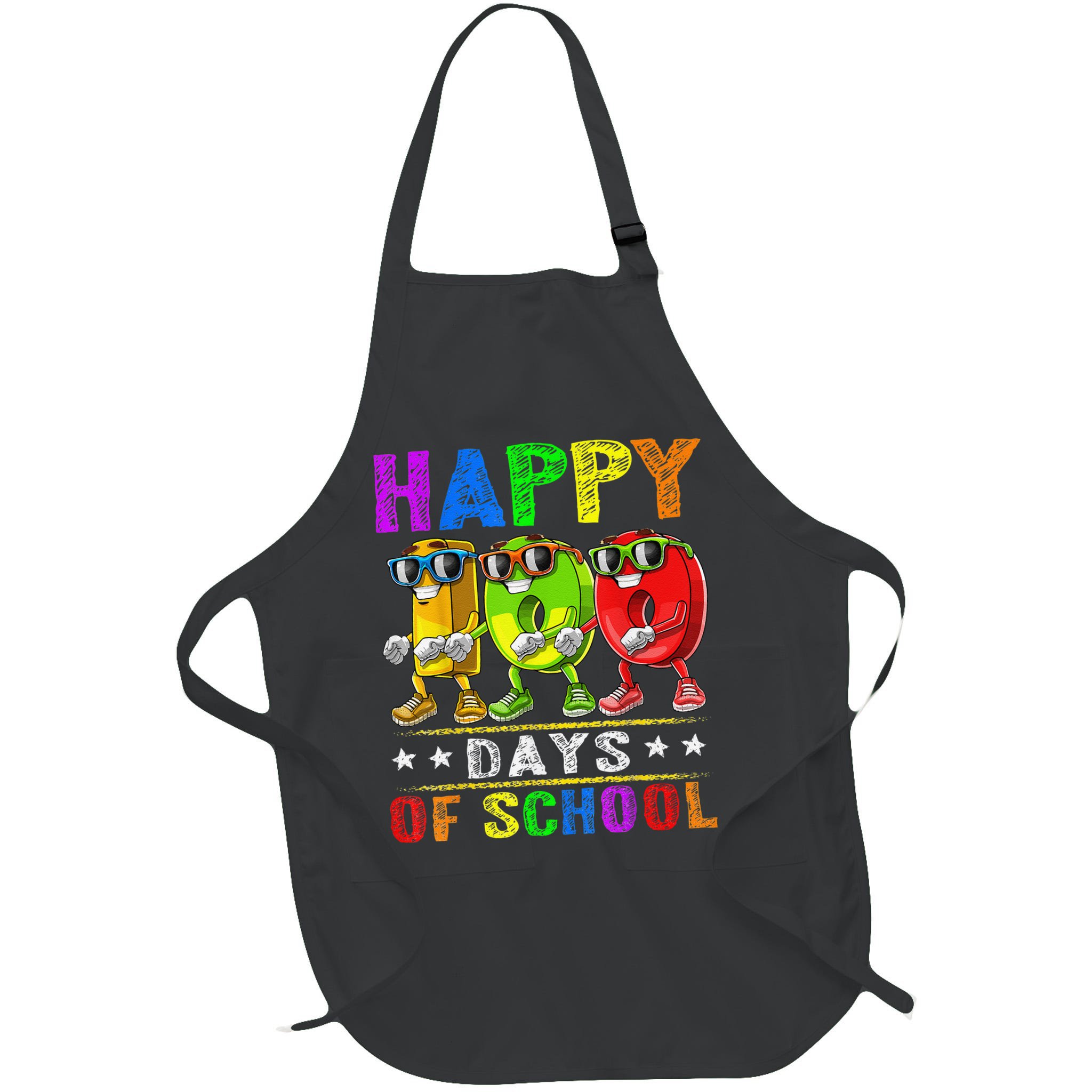 Happy 100 Days of School Flossing 100th Day School Apron