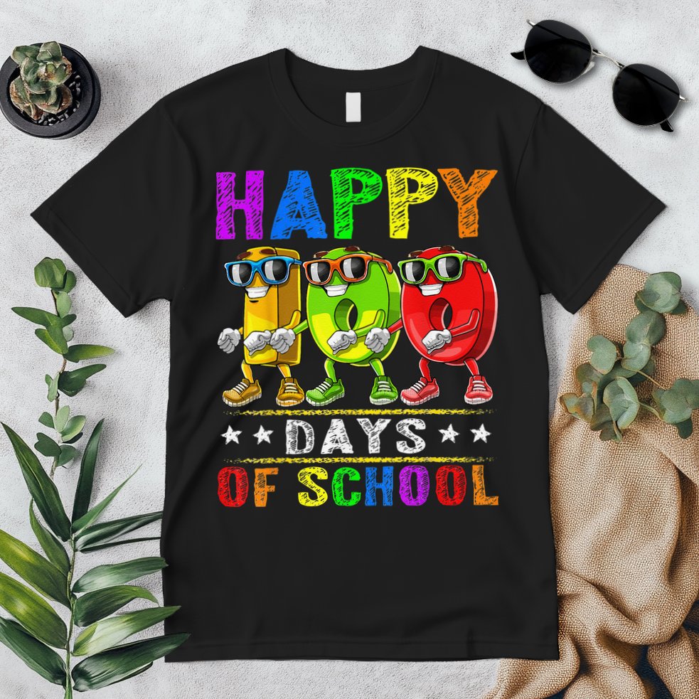 Happy 100 Days of School Flossing 100th Day School Premium T-Shirt