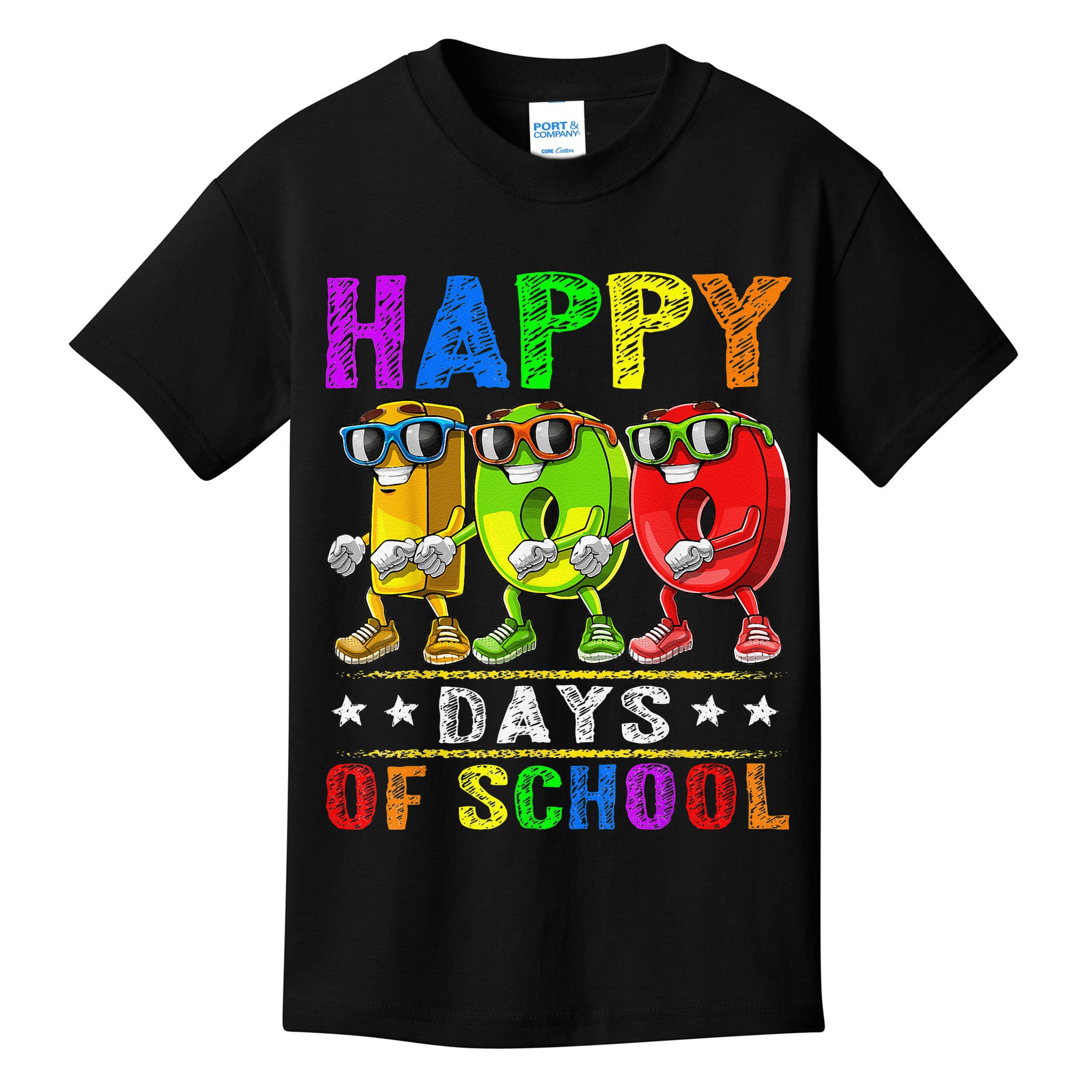 Happy 100 Days of School Flossing 100th Day School Kids T-Shirt