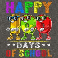 Happy 100 Days of School Flossing 100th Day School Cotton Canvas Backpack