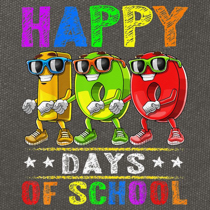 Happy 100 Days of School Flossing 100th Day School Cotton Canvas Backpack