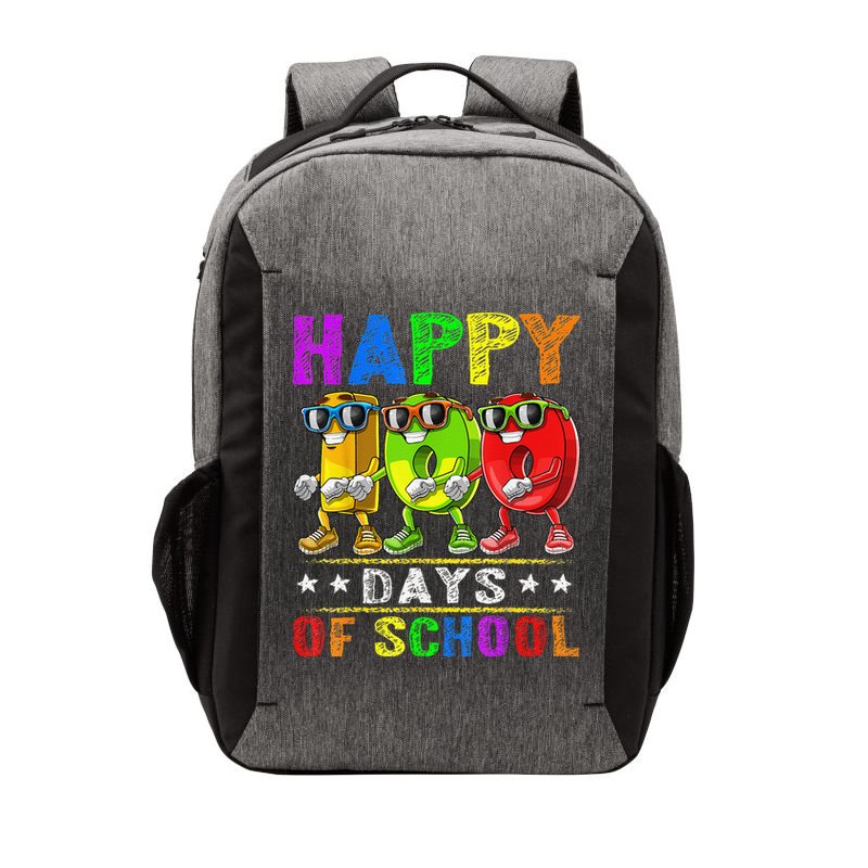Happy 100 Days of School Flossing 100th Day School Vector Backpack