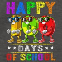 Happy 100 Days of School Flossing 100th Day School Vector Backpack