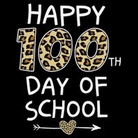 Happy 100th Day Of School Leopard Cute For Teacher Student 16 in Basic Backpack