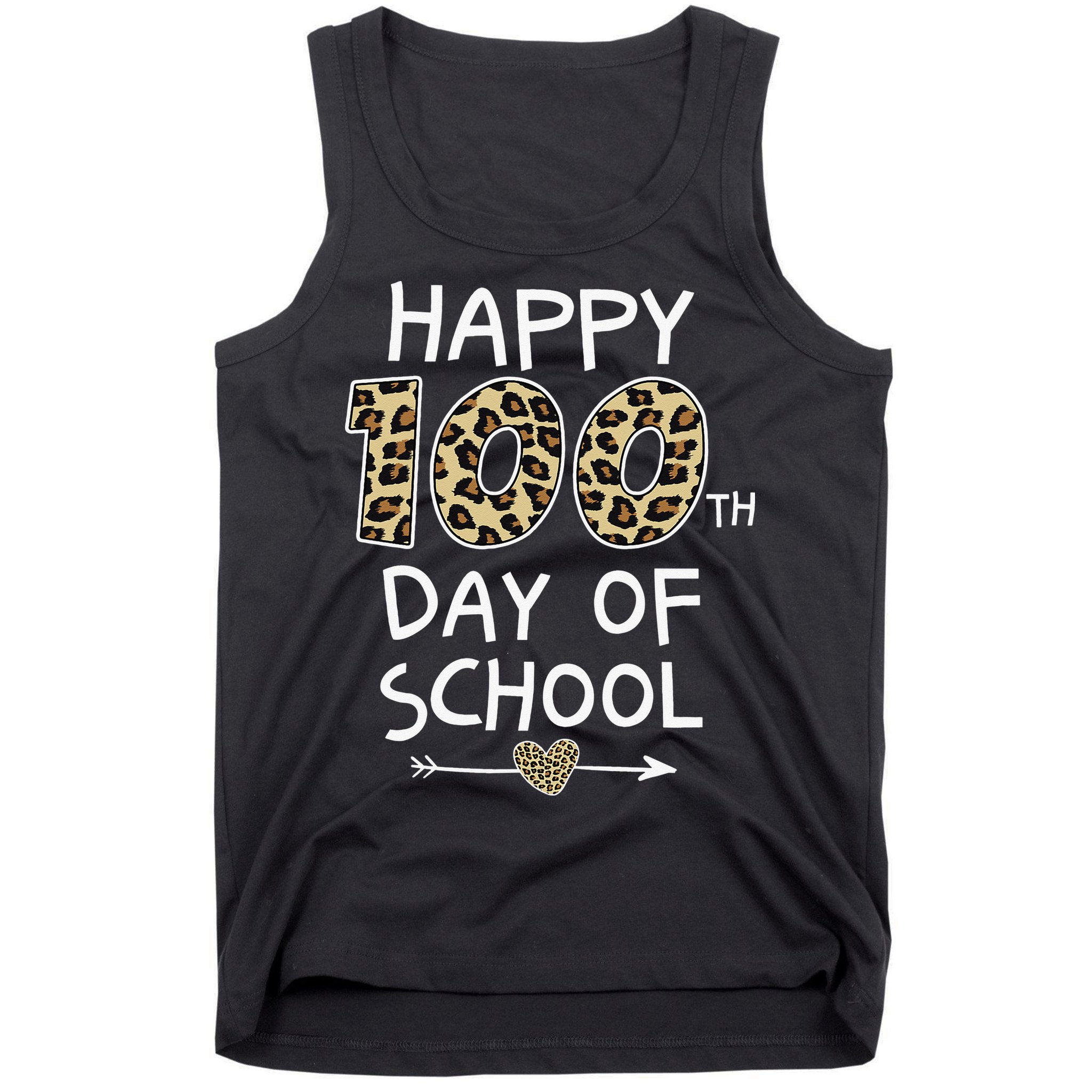 Happy 100th Day Of School Leopard Cute For Teacher Student Tank Top