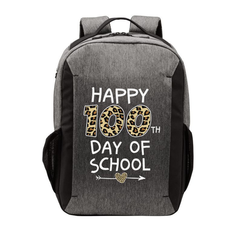 Happy 100th Day Of School Leopard Cute For Teacher Student Vector Backpack