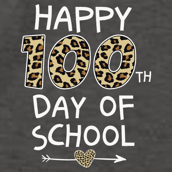 Happy 100th Day Of School Leopard Cute For Teacher Student Vector Backpack