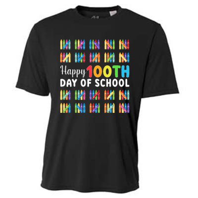 Happy 100th Day Of School Gift 100 Days Of School Cooling Performance Crew T-Shirt