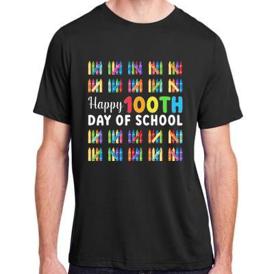 Happy 100th Day Of School Gift 100 Days Of School Adult ChromaSoft Performance T-Shirt