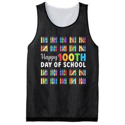 Happy 100th Day Of School Gift 100 Days Of School Mesh Reversible Basketball Jersey Tank