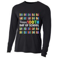 Happy 100th Day Of School Gift 100 Days Of School Cooling Performance Long Sleeve Crew