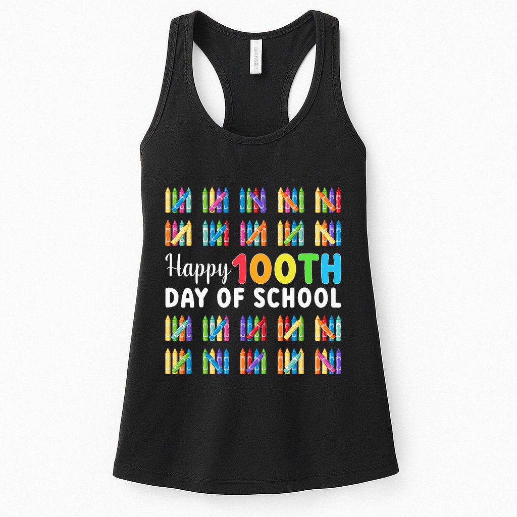 Happy 100th Day Of School Gift 100 Days Of School Womens Tank Top