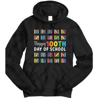 Happy 100th Day Of School Gift 100 Days Of School Tie Dye Hoodie