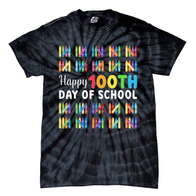 Happy 100th Day Of School Gift 100 Days Of School Tie-Dye T-Shirt