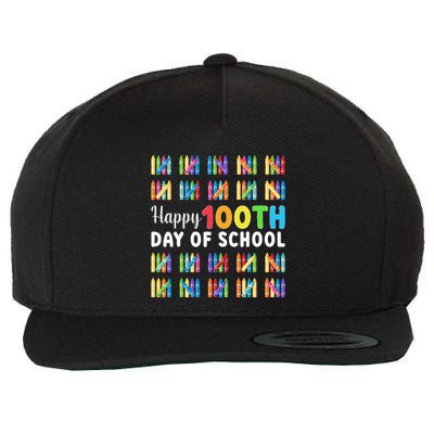 Happy 100th Day Of School Gift 100 Days Of School Wool Snapback Cap