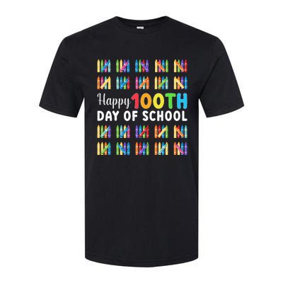 Happy 100th Day Of School Gift 100 Days Of School Softstyle CVC T-Shirt