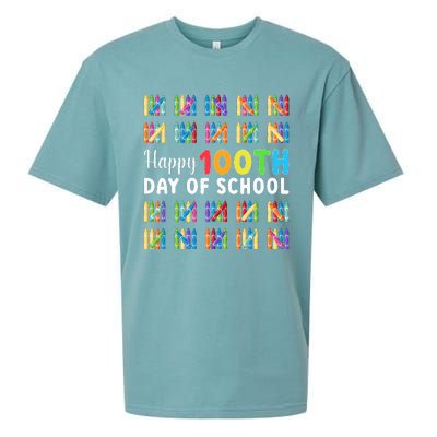 Happy 100th Day Of School Gift 100 Days Of School Sueded Cloud Jersey T-Shirt