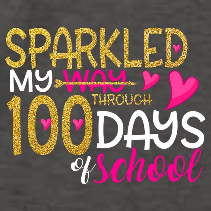 Happy 100th Day Sparkled My Way Through 100 Days Of School Vector Backpack