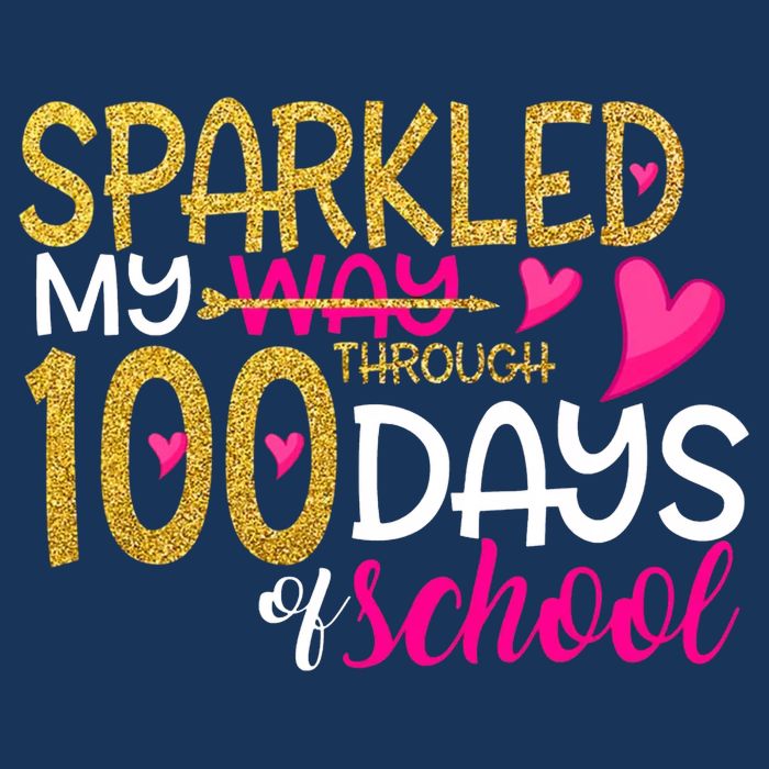 Happy 100th Day Sparkled My Way Through 100 Days Of School Apron