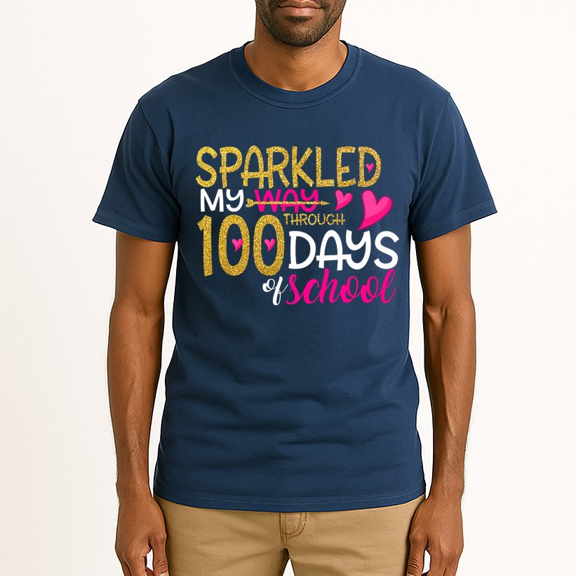 Happy 100th Day Sparkled My Way Through 100 Days Of School Tall T-Shirt