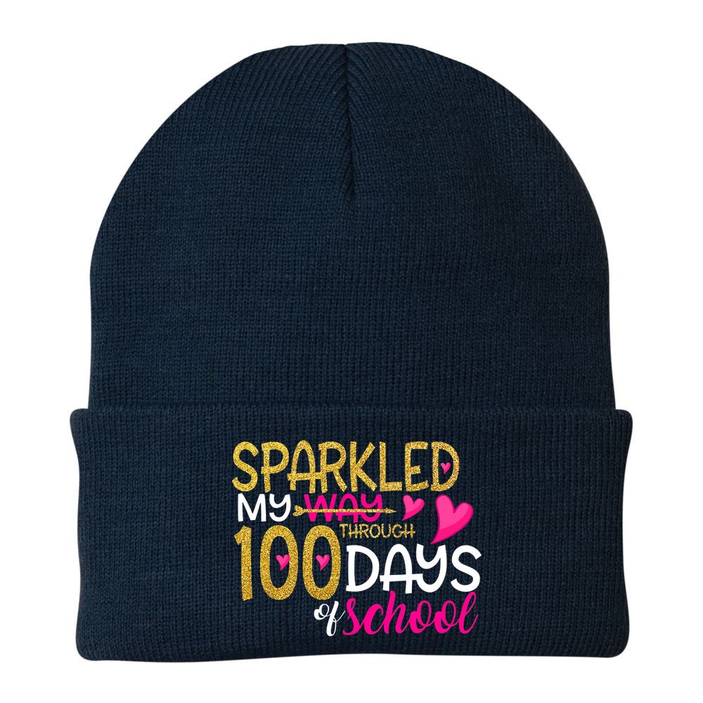 Happy 100th Day Sparkled My Way Through 100 Days Of School Beanie