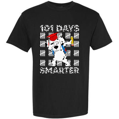 Happy 101 Days School Cute Dog 100 Days Smarter Teacher Garment-Dyed Heavyweight T-Shirt