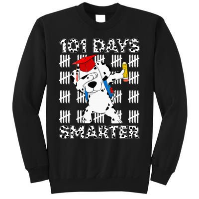 Happy 101 Days School Cute Dog 100 Days Smarter Teacher Sweatshirt