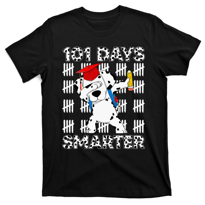 Happy 101 Days School Cute Dog 100 Days Smarter Teacher T-Shirt