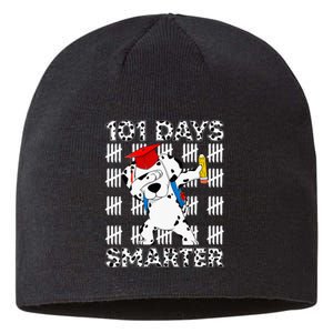 Happy 101 Days School Cute Dog 100 Days Smarter Teacher Sustainable Beanie