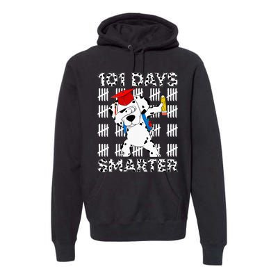 Happy 101 Days School Cute Dog 100 Days Smarter Teacher Premium Hoodie