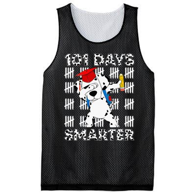 Happy 101 Days School Cute Dog 100 Days Smarter Teacher Mesh Reversible Basketball Jersey Tank