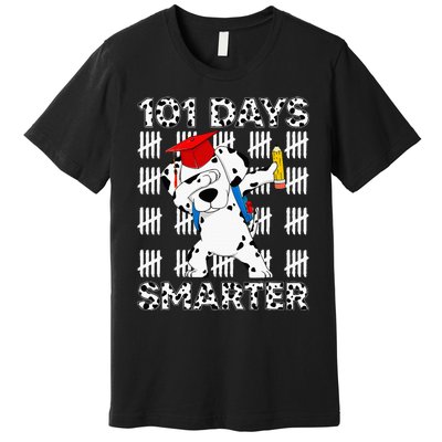 Happy 101 Days School Cute Dog 100 Days Smarter Teacher Premium T-Shirt