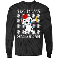 Happy 101 Days School Cute Dog 100 Days Smarter Teacher Tie-Dye Long Sleeve Shirt